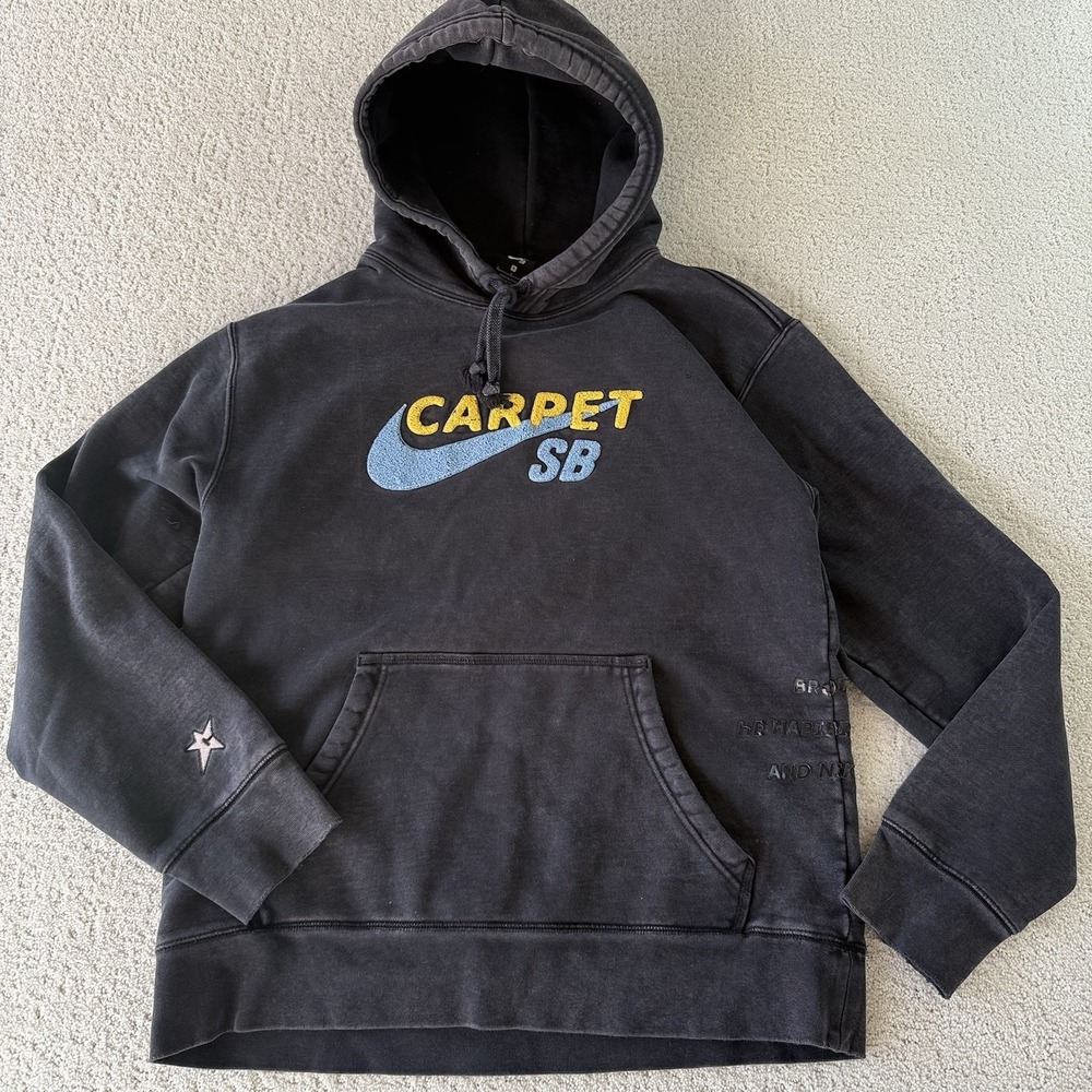 Nike SB Carpet Company Hoodie Mens Small‎ Distressed Skate DA4310-010